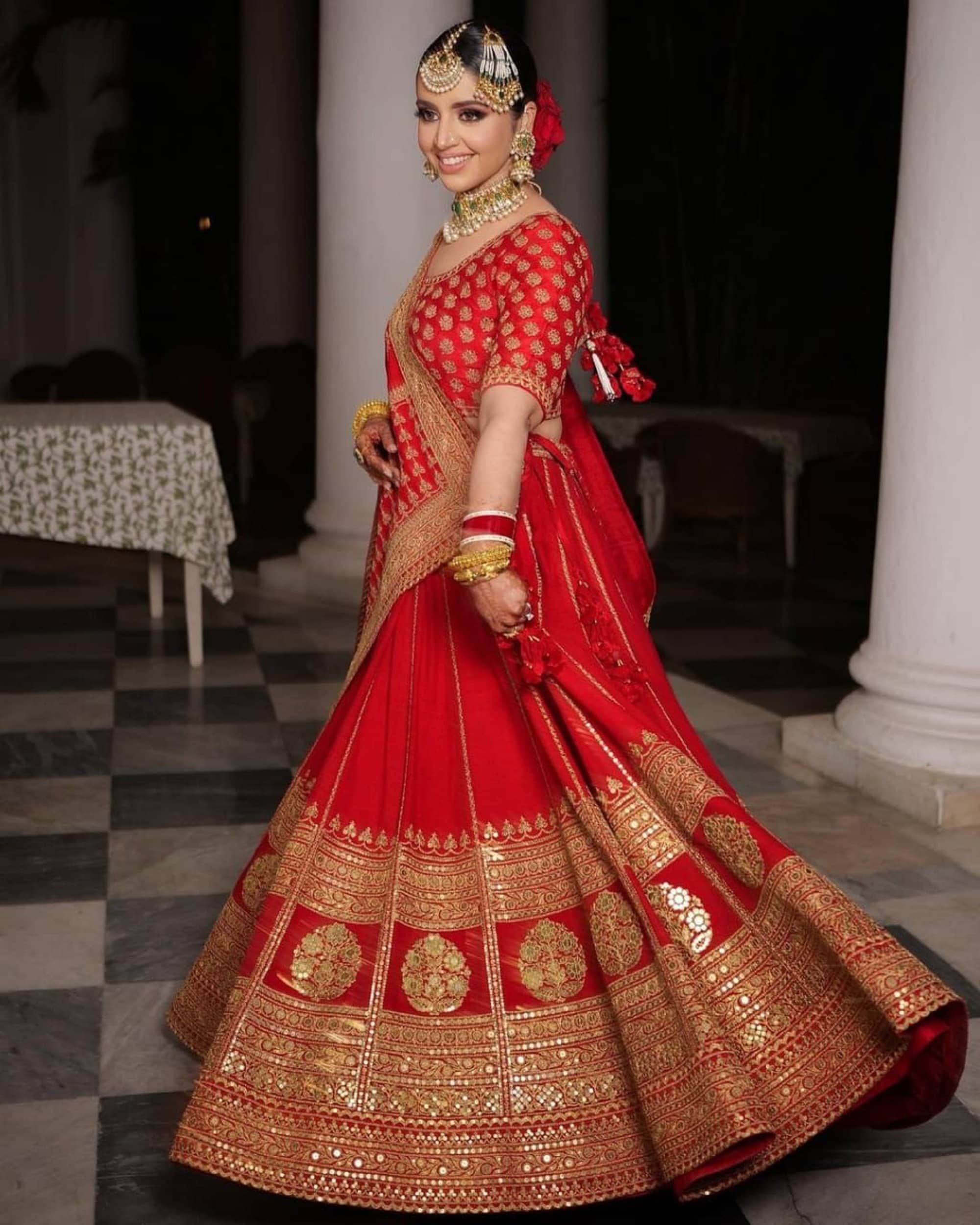 Impressive Red Colour Bridle Outfit Lehenga Choli for - Etsy Israel