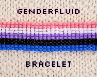 Gender Fluid Pride Armband, benutzerdefinierte Armband, benutzerdefinierte Pronomina, einzigartiges Armband, Pride Armband, benutzerdefiniertes Pride Armband