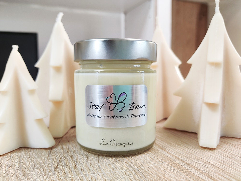 Bougie Noel/Les Orangettes -35H Bougies Artisanale Végétale