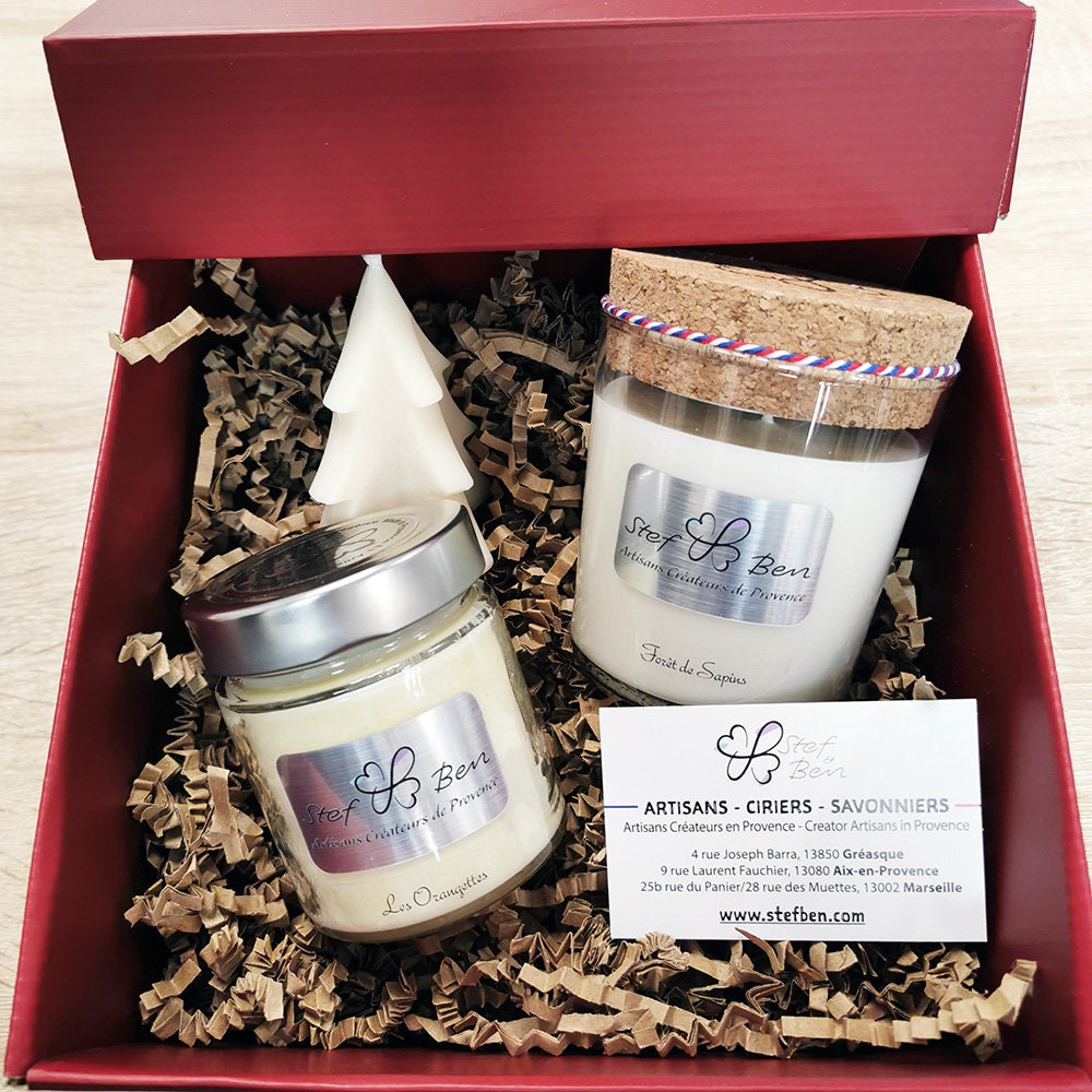 Mon Coffret Noel Végétal/3 Bougies Artisanales | Déco Table