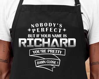Personalised Name Chef Apron, Head Chef Cooking Gifts, Custom Text Print, BBQ Grilling Apron for Men Women, Funny Apron, Restaurant Gifts