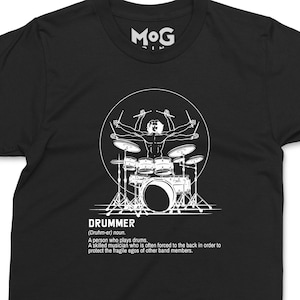 Drumming Lover T-shirt Human Evolution of Drummer Drumsticks , UK Shirt Drum Punk Rock Band Lover Musical Graphic Tees, Rock N Roll Drum Top