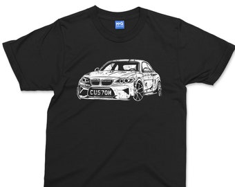 Personalised Car Number Plate T-shirt | Sports Car Enthusiast | Custom Text Shirt | Cars Racer Racing Gift Top | Personalized Gift for Him