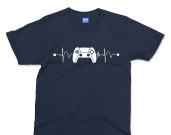 Heartbeat Gaming T-shirt Game Inspired controller Top - Mens & Kids Sizes Gamer Tee