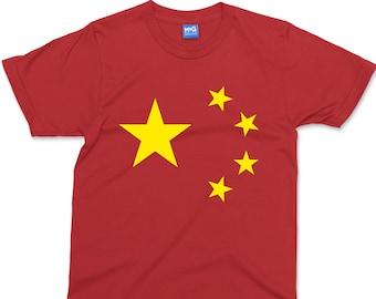 CHINA Chinese Flag A5 iron on T-shirt Transfer 