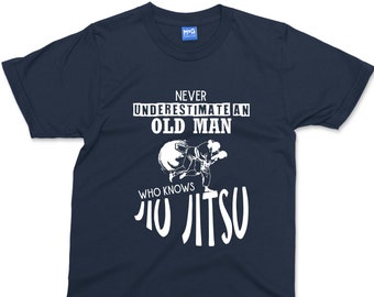 Koszulka Jiu Jitsu Nigdy nie lekceważ starca, który zna Jiu Jitsu Karate Sztuki walki Sporty walki Wojownik Prezent dla niego