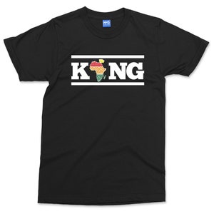 Afrika-König-T-Shirt Afrika-Land-Kontinent-afrikanisches Erbe-T-Stück Schwarzes Geschichte-Könige-Hemd-Männer Him Afrika-Urlaubs-Urlaubs-Tourismus-T-Shirt