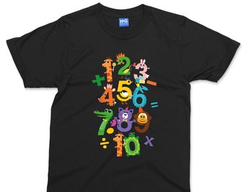 Animals Numbers T-shirt | World Maths Day Shirt | Funny Kids Number tshirt Childrens Animal Print Boy Girl Maths Day Gifts Childen's T shirt
