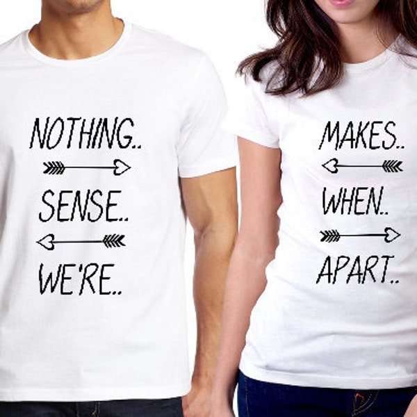 Funny Couples Matching T-shirt | Cute Love Matching Tees | Husband and Wife shirts | Boyfriend and Girlfriend Tees | Valentines Holiday Gift