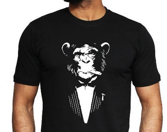 Mafia Monkey T-shirt | Funny Monkey Shirt | Gangster Parody | Gangsta Animal Lover Gift | Gift for him / Men