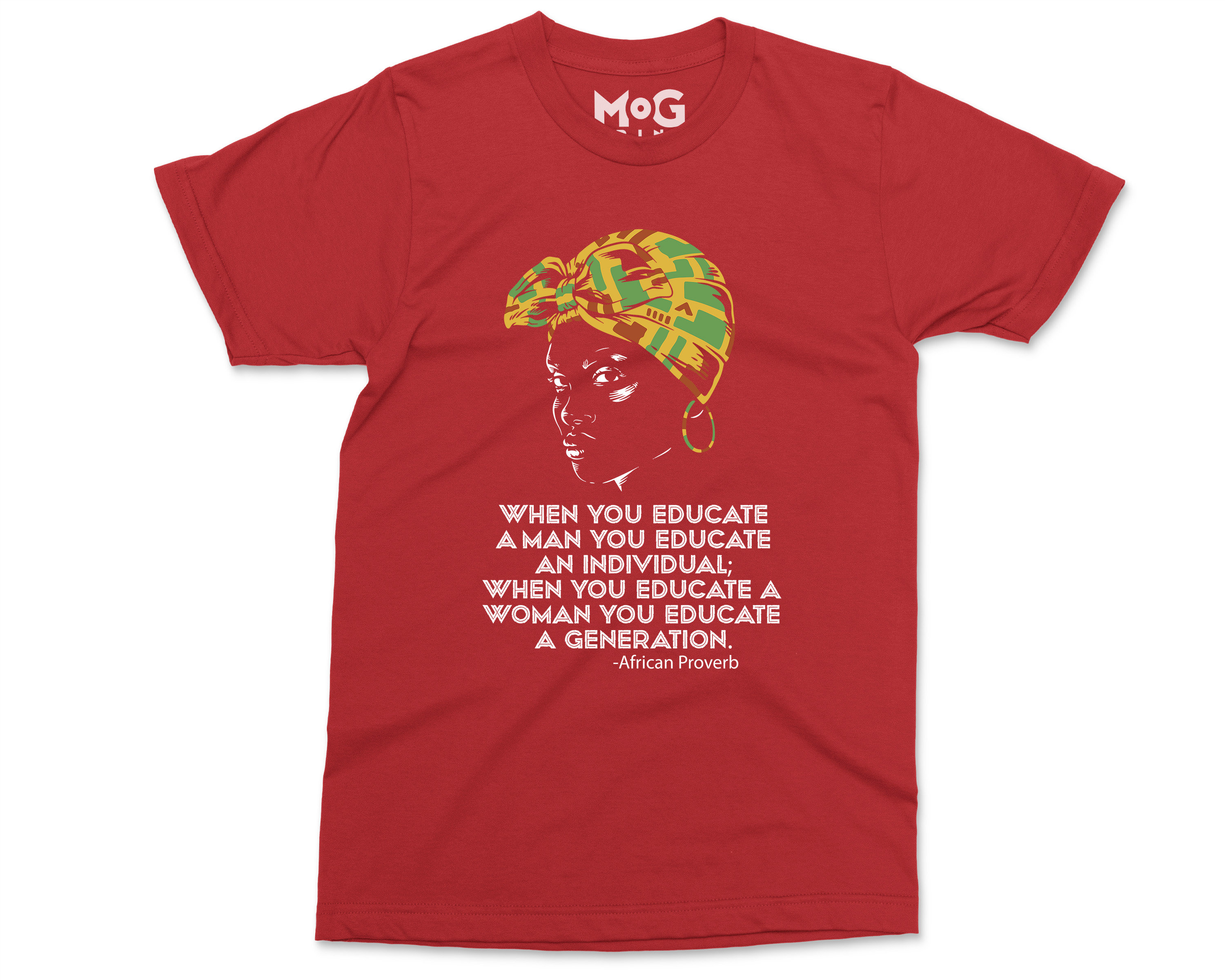 African Woman T-shirt, African Proverb Quote Shirt Tribal Wisdom 