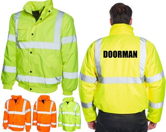 security hi vis bomber jackets