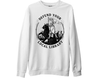 Funny Knight Cat Sweatshirt, Medieval Book Lover Reader Apparel Sweater
