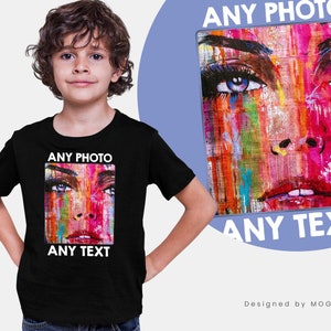Personalised Photo T shirt Front & Back Print Any Picture Image Personalized Text tshirt Custom Design Shirt Birthday Hen Party Tee Top image 4