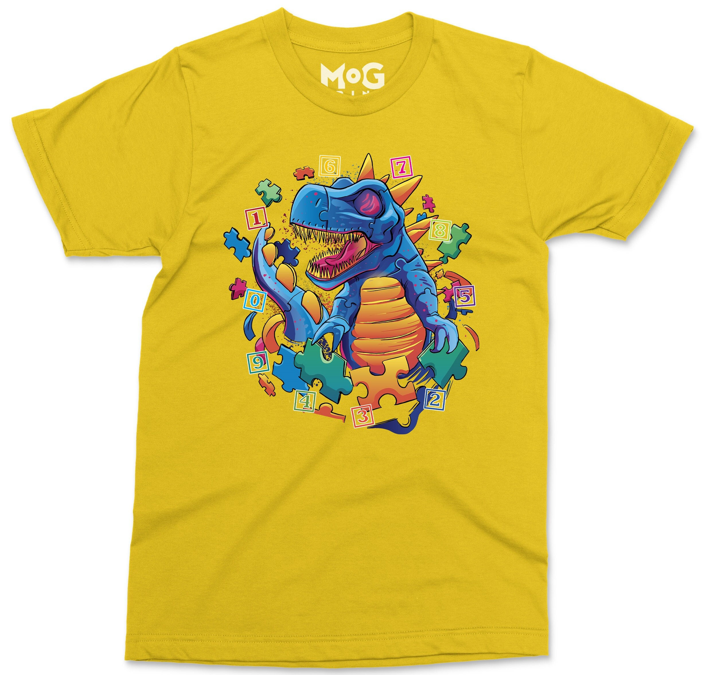 Dinosaur T-shirt Blue Toy T-rex World Autism Awareness Day