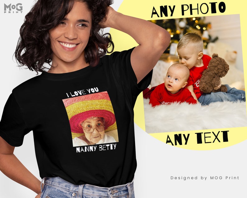 Personalised Photo T shirt Front & Back Print Any Picture Image Personalized Text tshirt Custom Design Shirt Birthday Hen Party Tee Top image 3