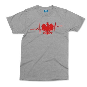 Polen Herzpuls T-Shirt Polnisches Geschenk des Roten Adlers Polnische Menschen Bürger Polska koszulka Polskie Tourist Tourismus Shirt Polen Geschenke Unisex Bild 7