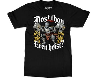 Medieval Knight Workout Shirt, Funny Gym Tee, Deadlift Fitness Motivation Top