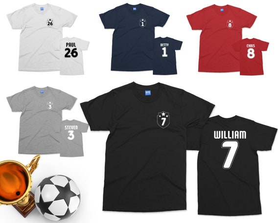 Maglietta personalizzata da calcio Maglia da calcio personalizzata con il  TUO NOME E NUMERO / Kit allenatore da uomo / Squadra sportiva di calcio per  bambini -  Italia