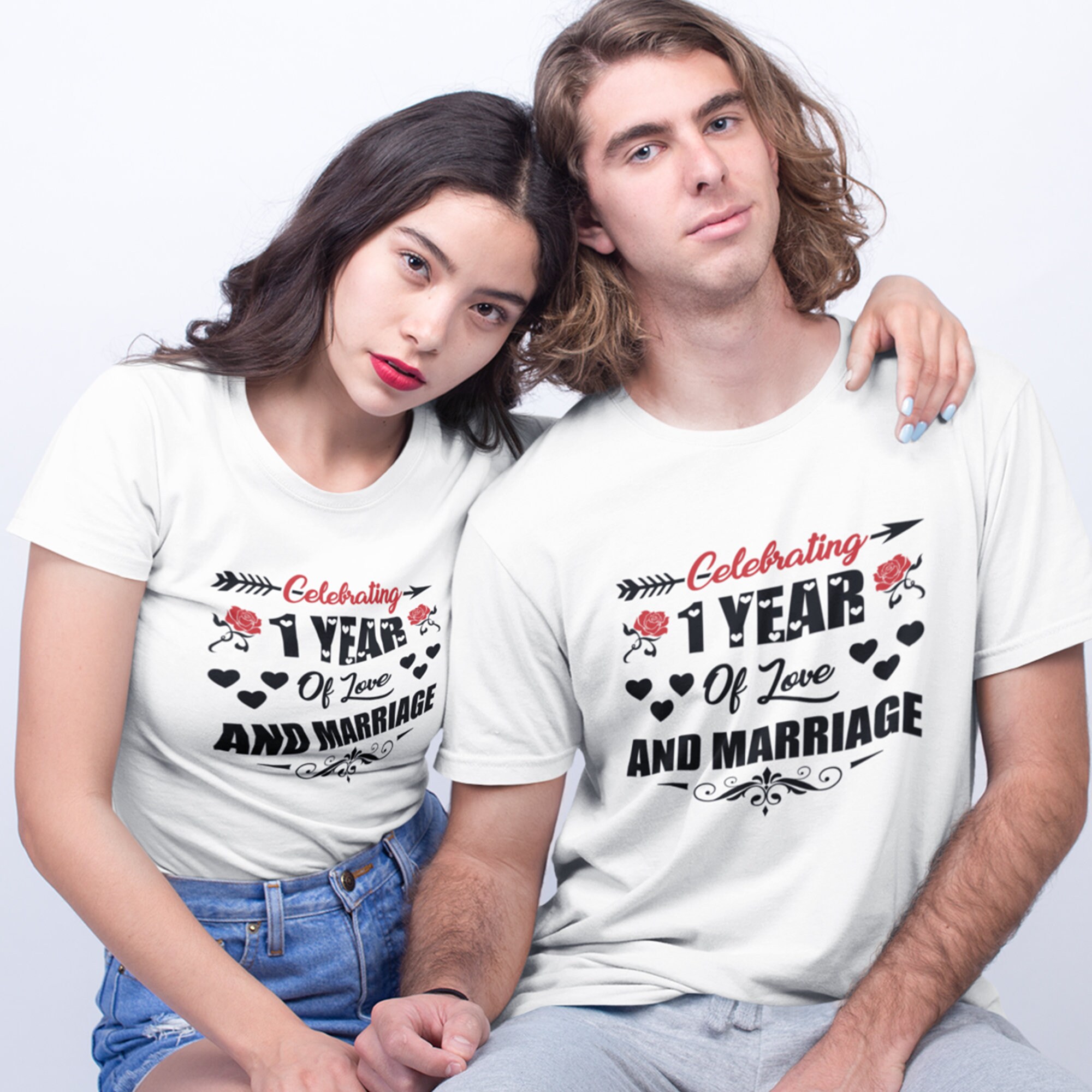 Celebrating 1 Year Of Love And Marriage - Shirt For Couple Celebrating 1 Year Of Love And Marriage - Shirt For Couple