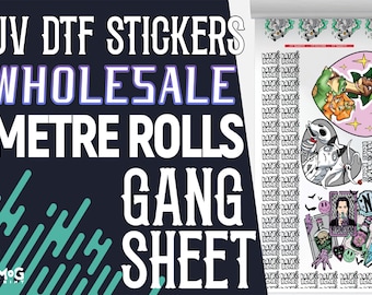 Acrylic 3D UV DTF Stickers Personalised Text Graphic Waterproof Gang Sheets, Wholesale Custom Text Name Graphic Logo 3D Stickers in Bulk