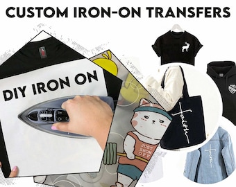 Transferencias de vinilo a todo color personalizadas para planchar / Impresión en camisetas Listas para imprimir Texto personalizado Nombre Logotipo Foto Transferencia de vinilo a granel Cualquier color