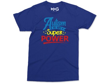 T-shirt Homme Coton "Autism Is My Superpower" – Neuf Sans étiquettes, Coupe Loose, Fabrication USA