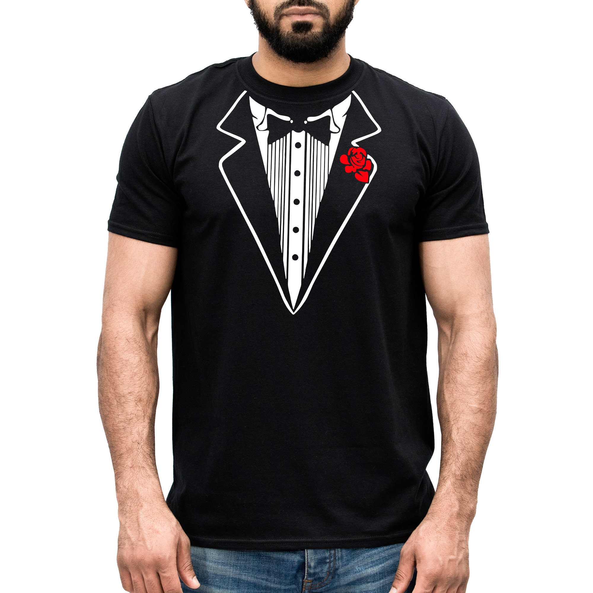 Tuxedo Fancy Dress Tshirt Amazing Suit and Tie tshirt Suitbow Etsy