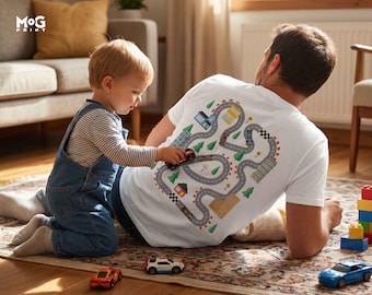 Tired Dads Club T-shirt, Car Track Road Map Graphic Tee, Father’s Day Gift