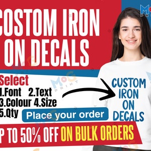 Custom Name Iron-on Transfers.