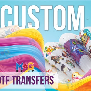 CUSTOM DTF Heat Transfers, Dtf Gang Sheets, Personalised Ready to press transfers Wholesale, Custom Business logo, Personalized transfers UK