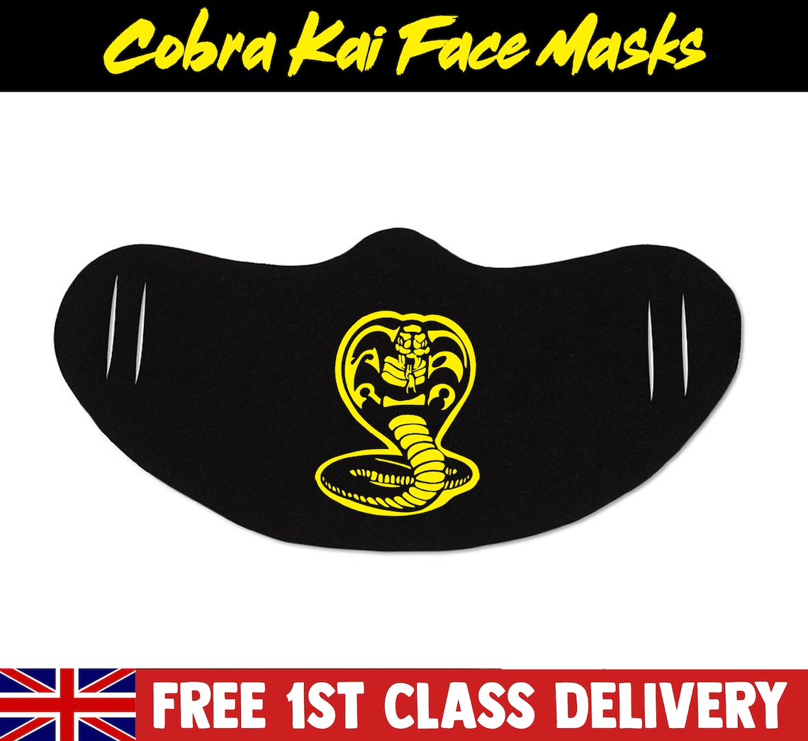Cobra Kai Face Mask Cobra Kai Gift Washable Reusable Face Etsy