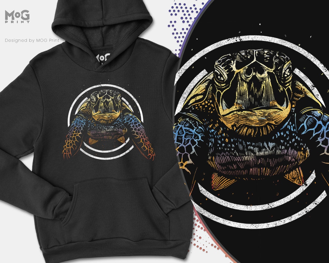 Schildkröte Popart Hoodie - Bunter Regenbogen Pullover Für Reptil Liebhaber