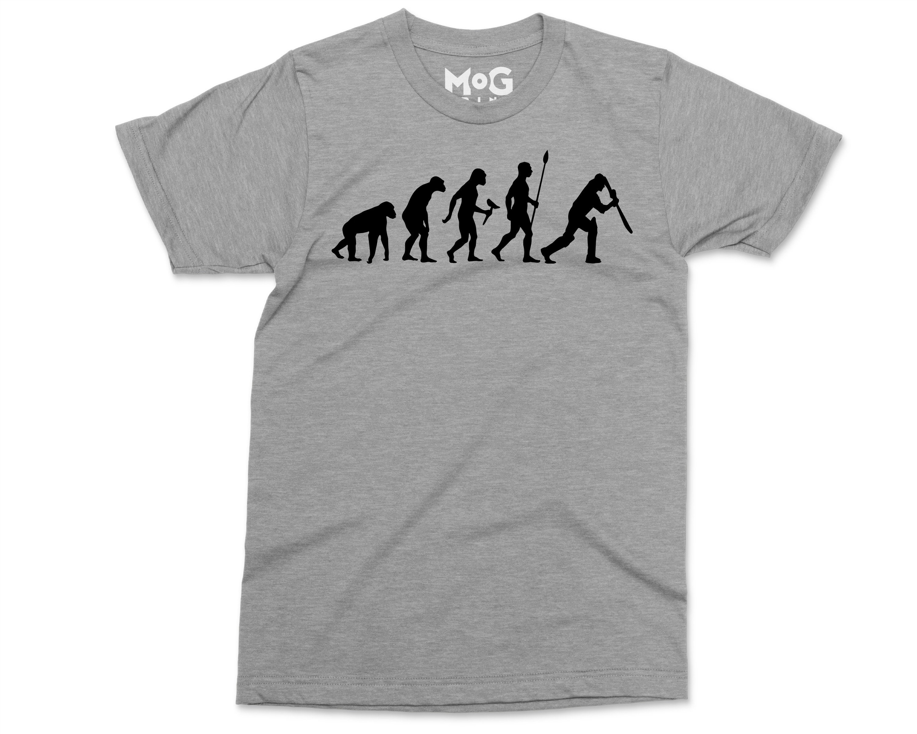 EVOLUTION OF A CRICKETER MENS T SHIRT TOP FUNNY CRICKET PLAYER GIFT PRESENT IDEA 