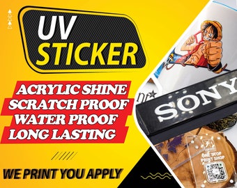 Personalised 3D UV Transfer, Any Image Text Acrylic Gang Sheet, Custom DTF Stickers for Phone Glass, Wholesale Ready to Apply DTF Transfer