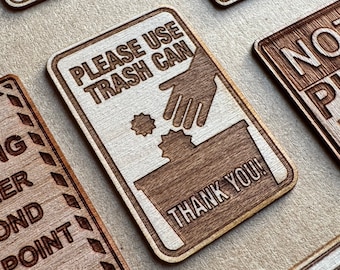 EVEN MORE Tiny Wood Sign Stickers