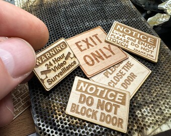 Tiny Wood Sign Stickers