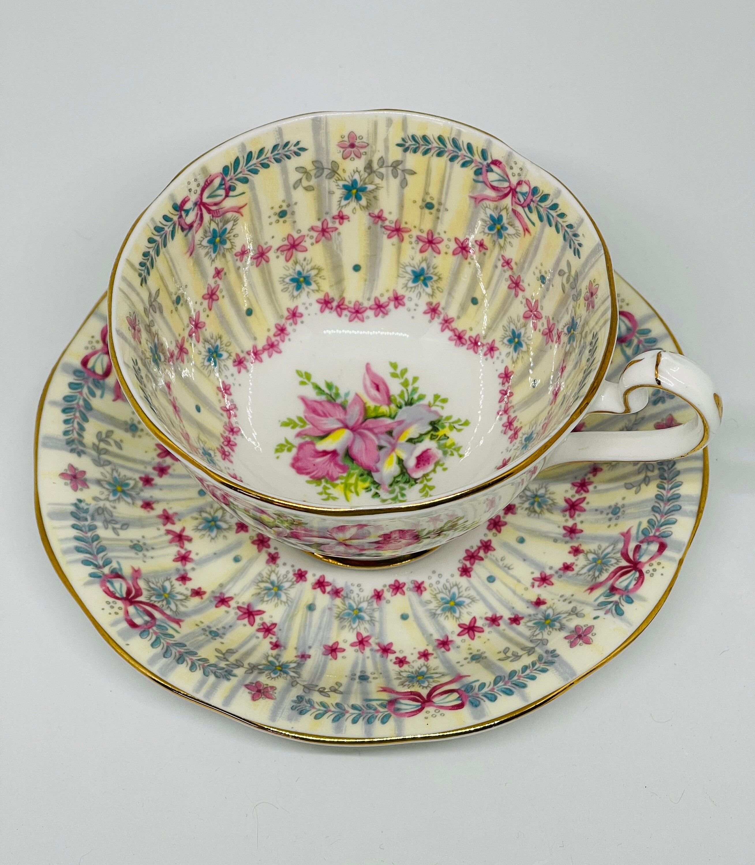 Queen Anne Royal Bridal Gown Vintage Teacup