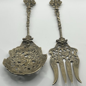 Montagnani Vintage Italian Serving Fork And Spoon