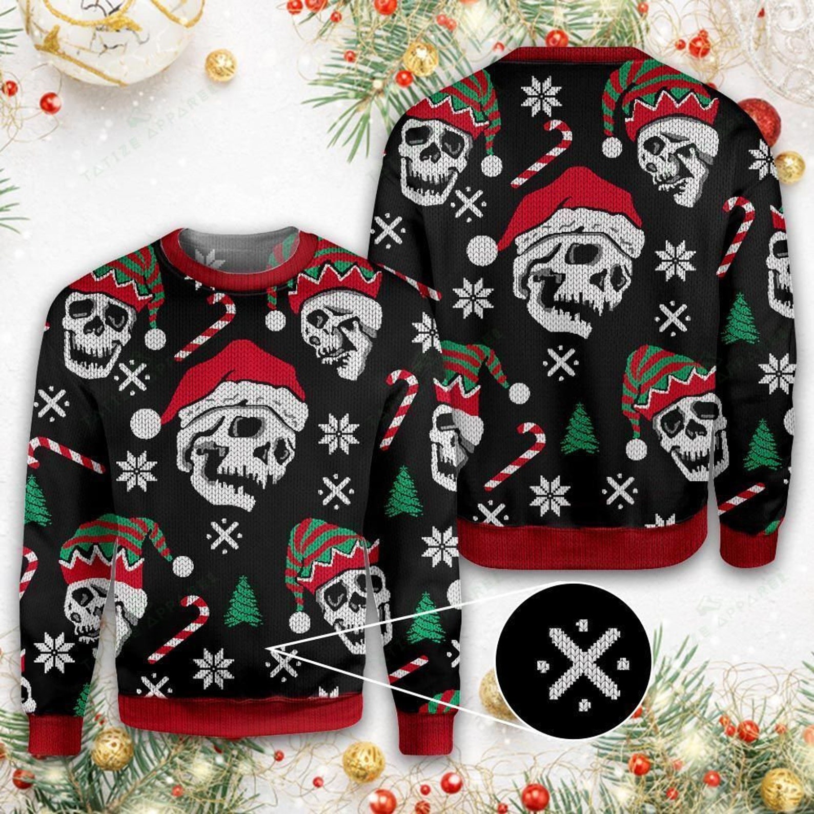 Santa Skull Ugly christmas sweater Gift Xmas Holiday 2020 Etsy