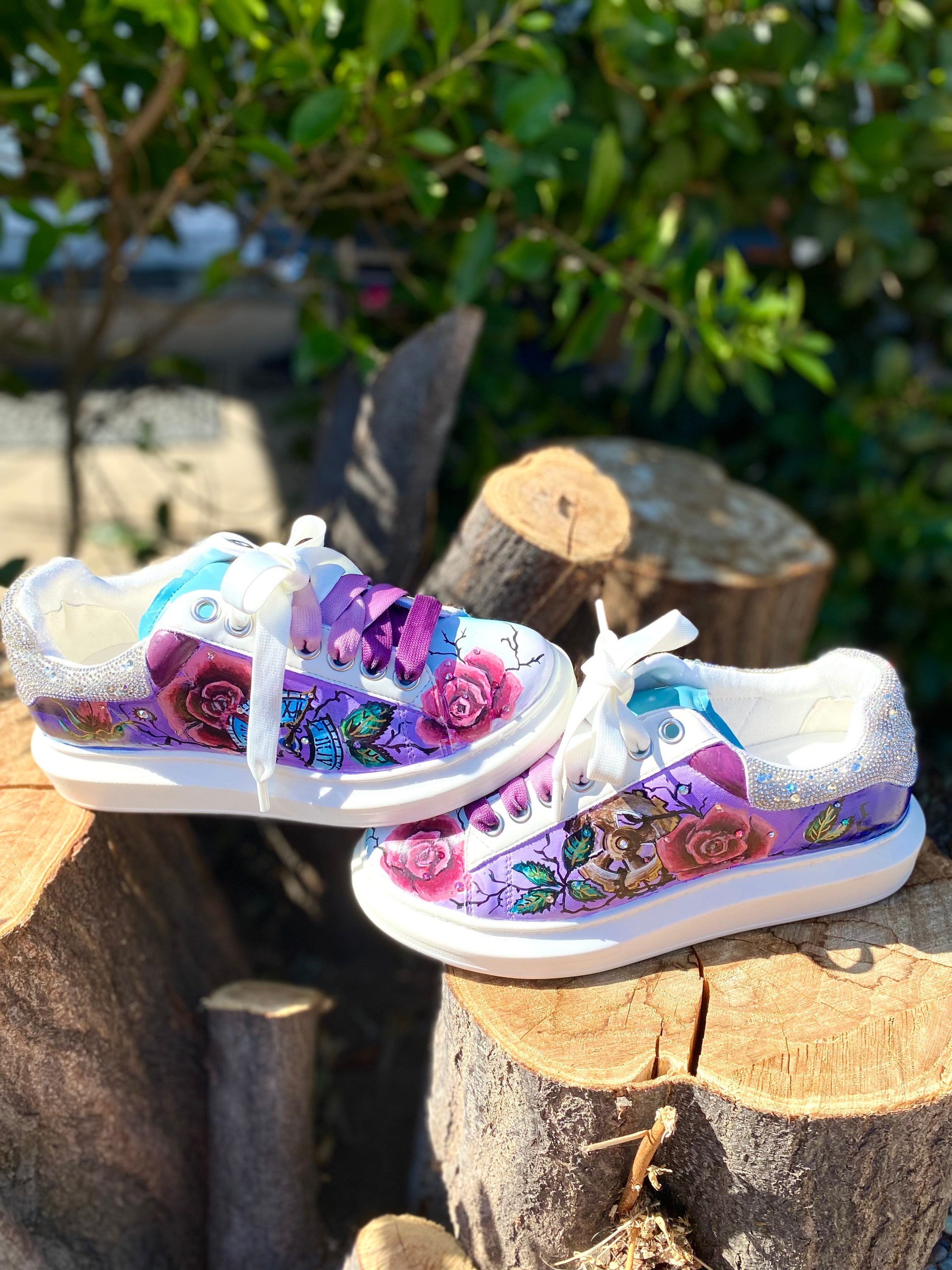 Custom Painted Steve Madden Platform Sneakers - With