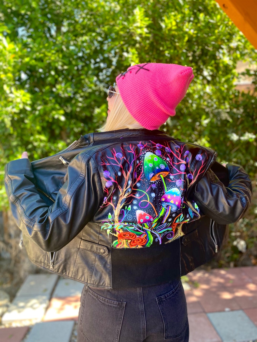 Custom Painted Leather Jacket - Etsy