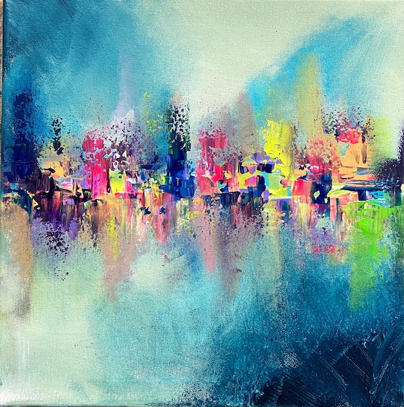 Original Abstract Art - 14x14' 'rhapsody - Etsy Canada