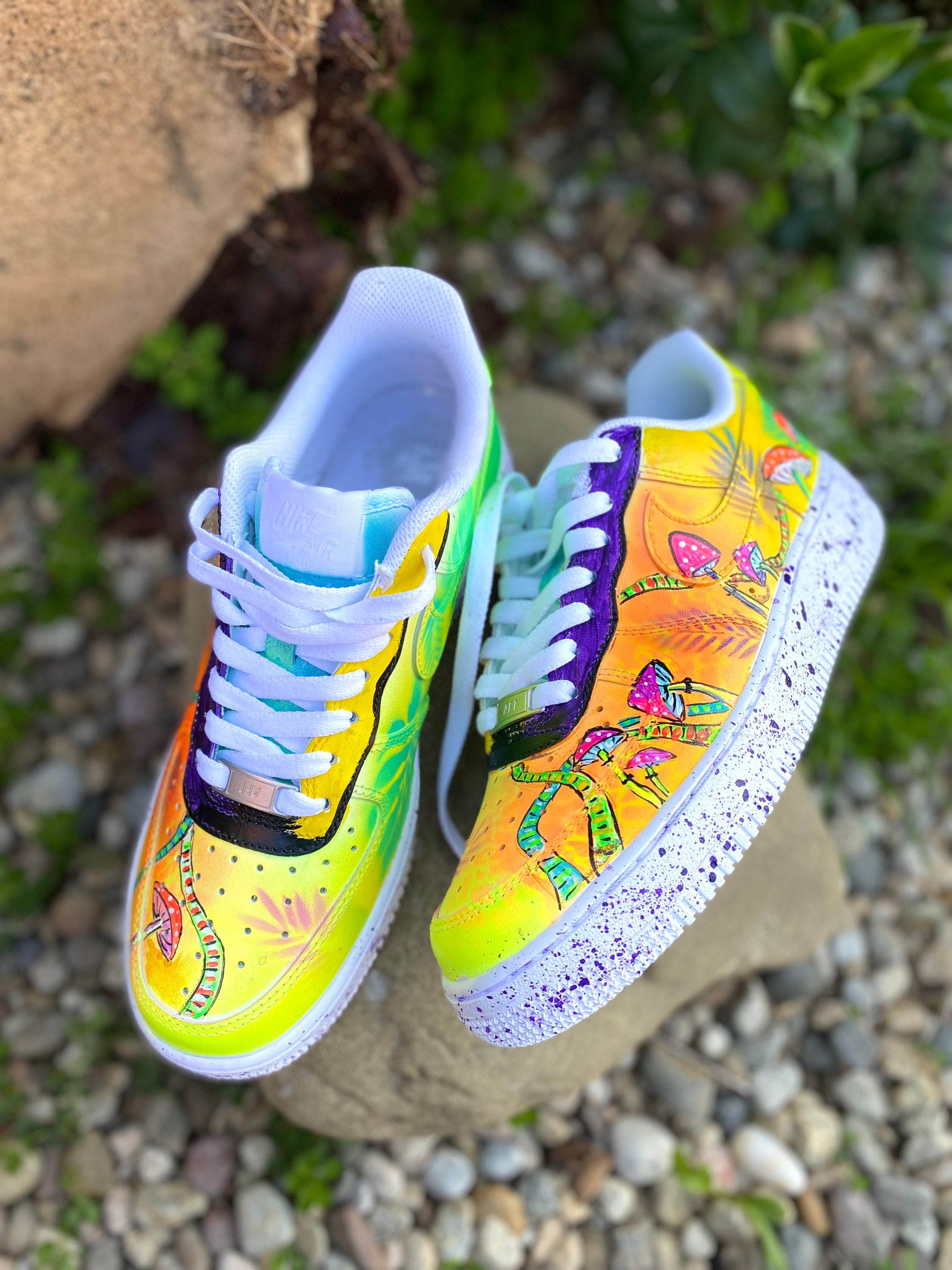 Nike Air Force 1 Custom Painted Sneakers