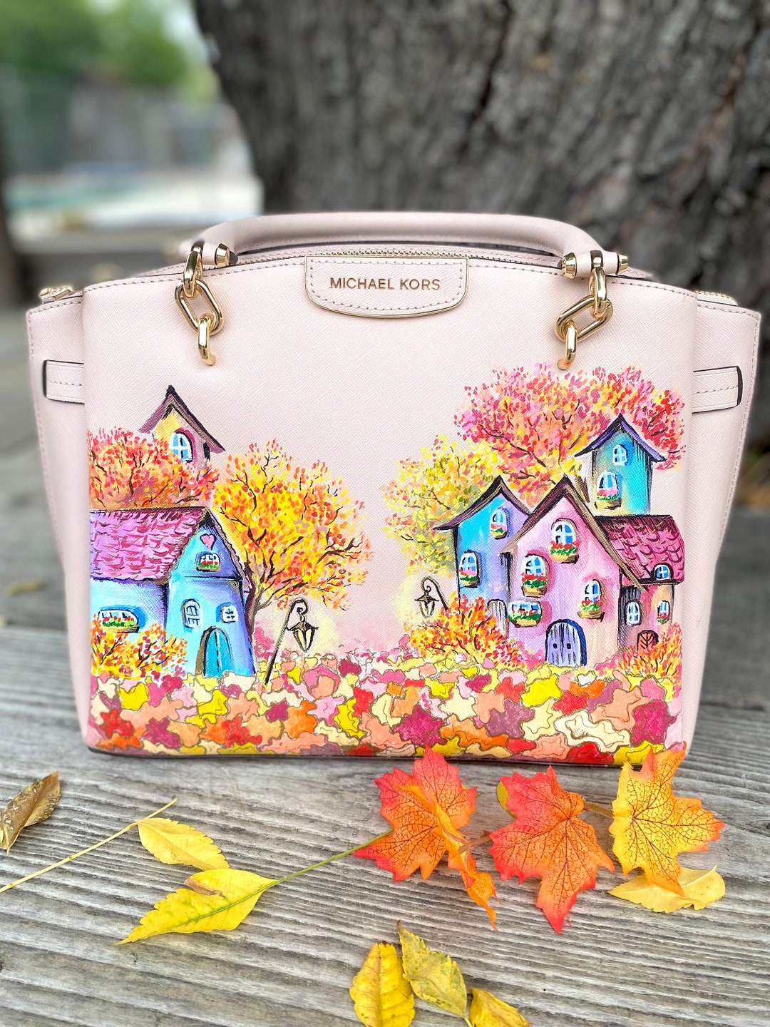 MICHAEL KORS フローラル トートバッグ 美品 Amazon.com: Michael Kors Flora Medium Tote, Gold-Tone Hardware