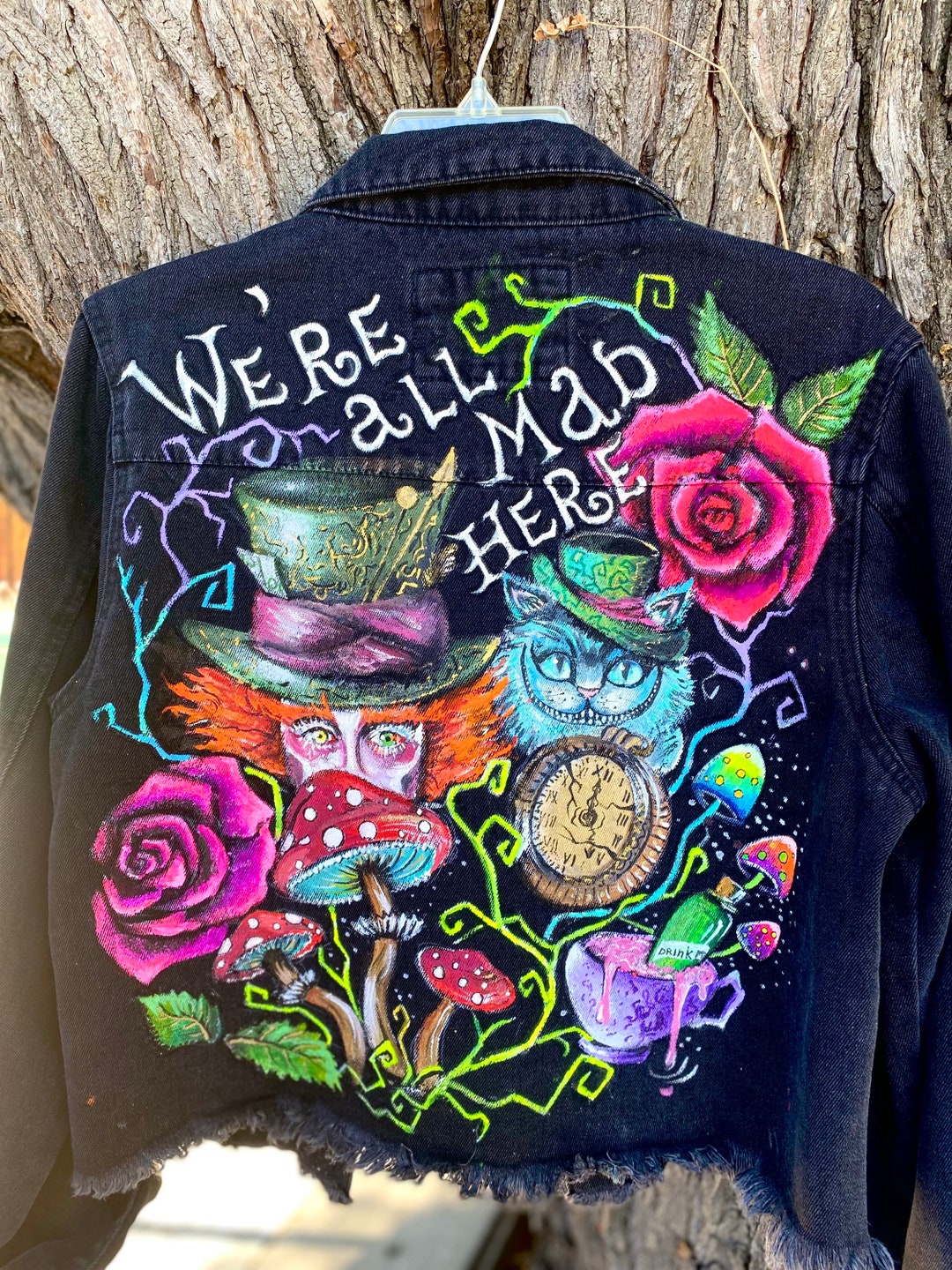 Available ! Next Day Shipping ! Custom Painted Denim Jacket 