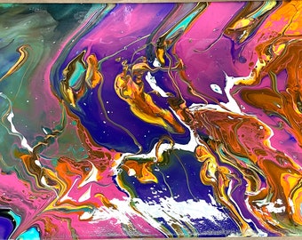 12x 24’ Original Acrylic Fluid painting / pouring art