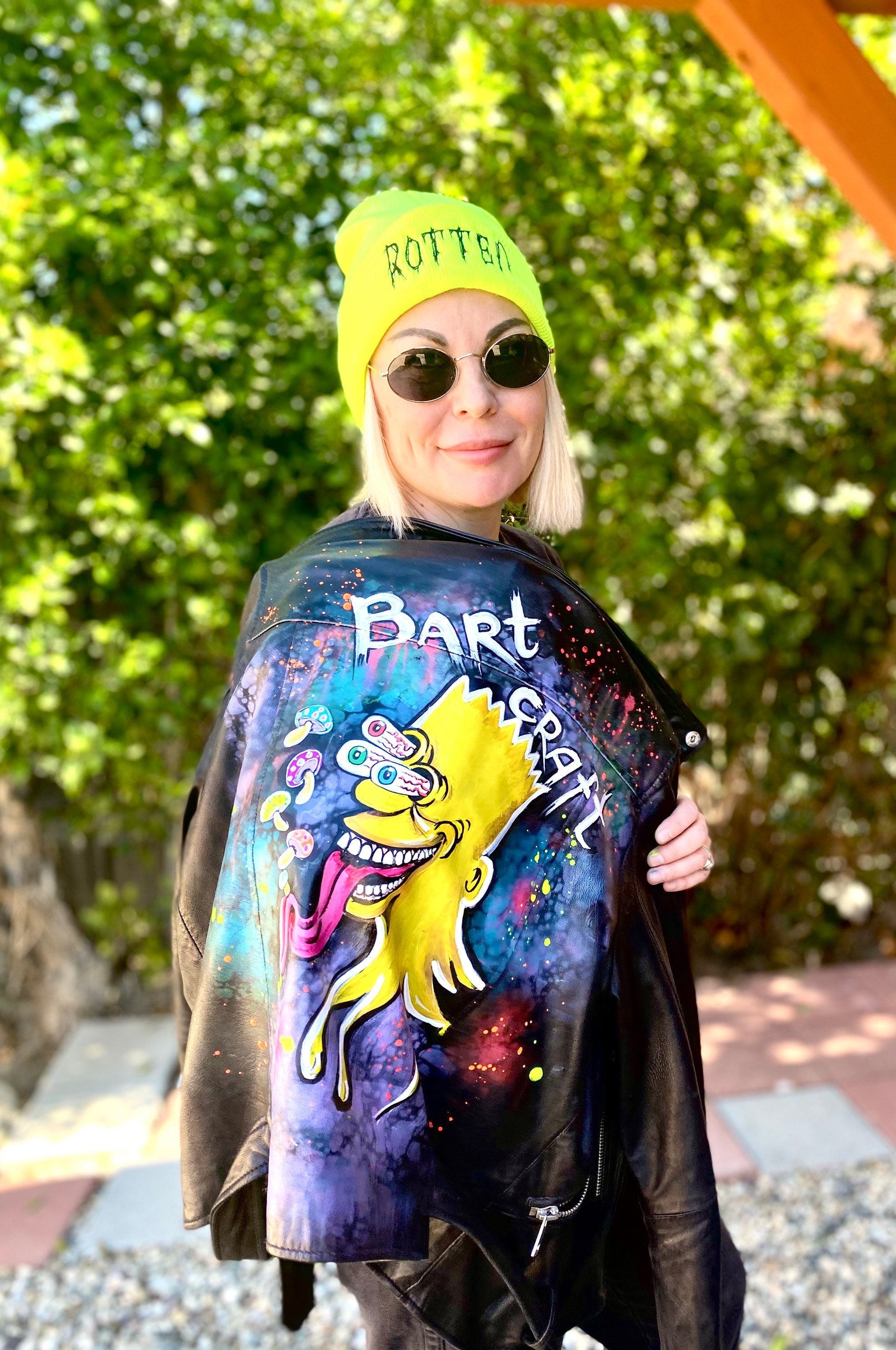 Custom Painted Leather Jacket Bartcraft - Etsy UK