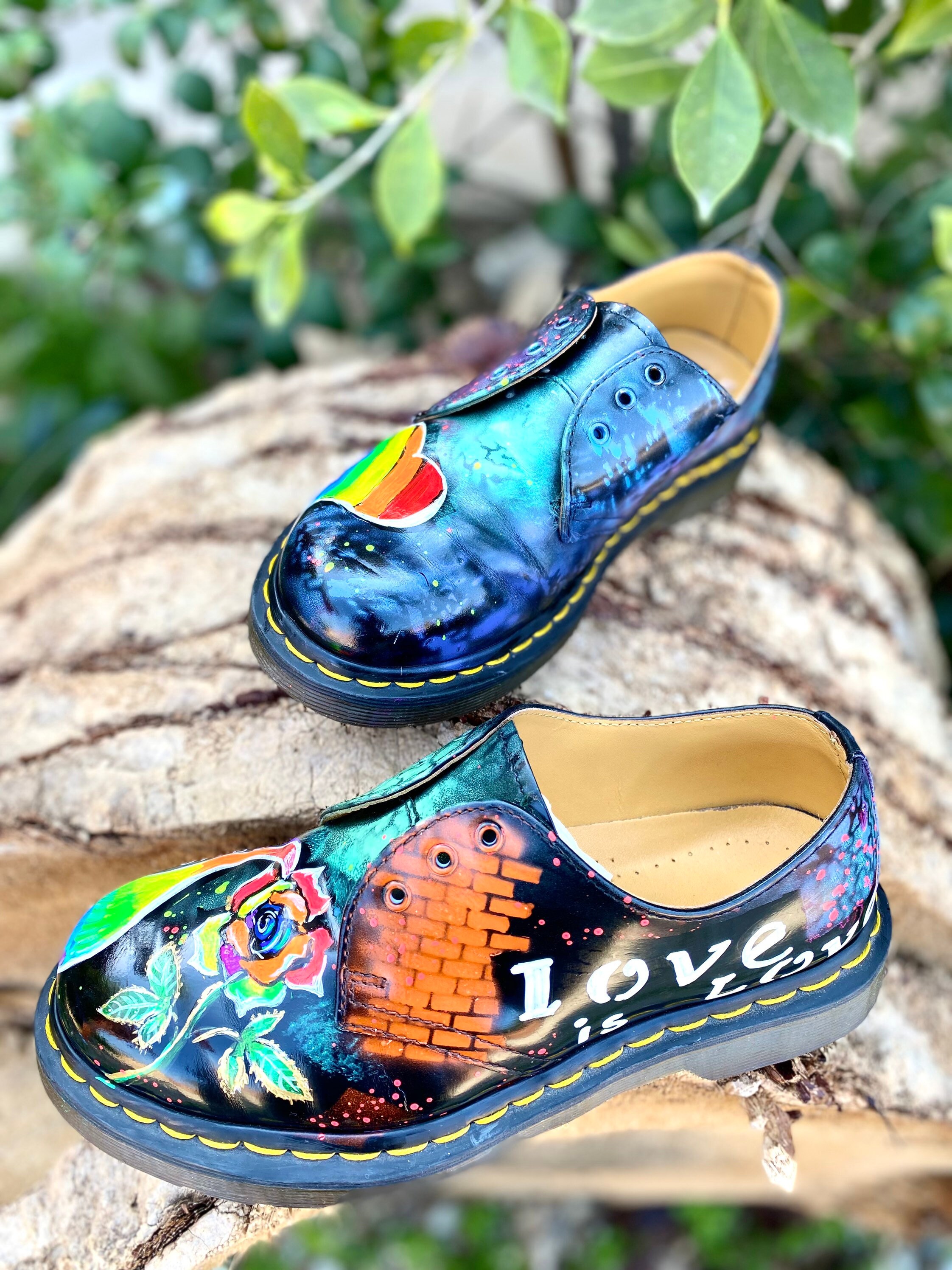 Custom Painted Dr Martens Boots/ Shoes / Pride / Love - Etsy