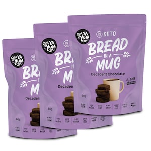 Keto 90 Sec Decadent Chocolate Bread Mix in a Mug (3 PACK)